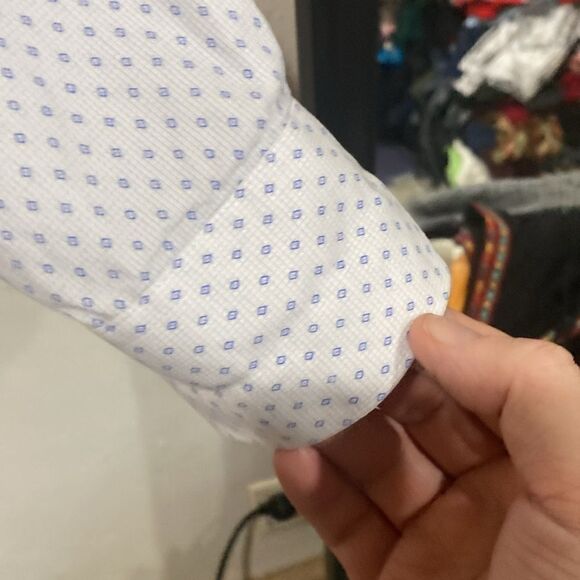 D & F Ricky Singh Mens Button Down Long Sleeve Like New Size Medium - Picture 5 of 6